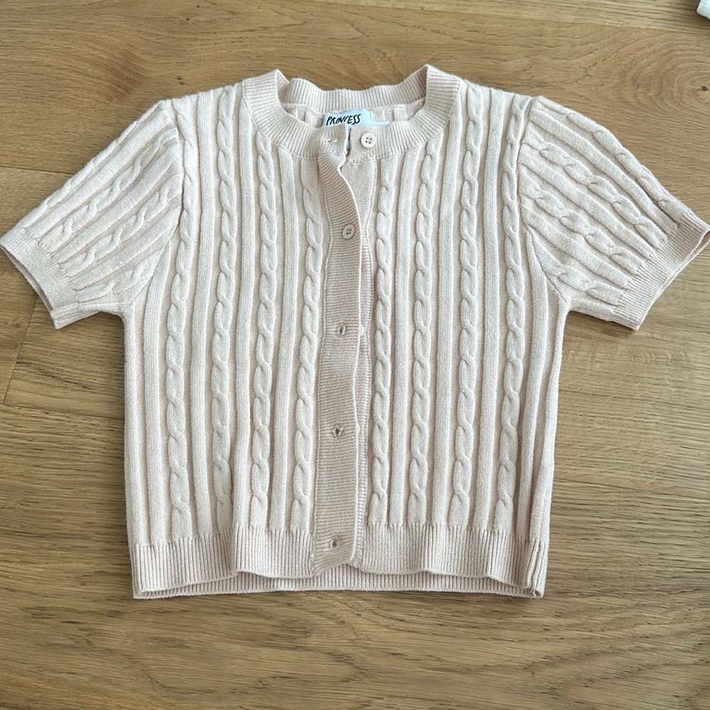 Princess Polly Pink Cable Knit Cardigan